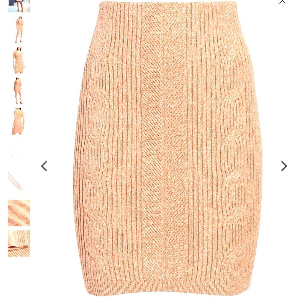 NWT Express cable sweater skirt